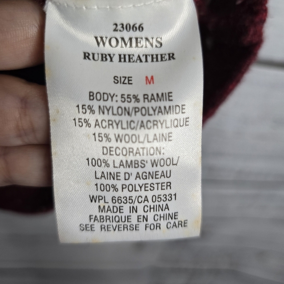 Woolrich Vintage Ruby Heather Wool Blend Knit Full Zip Sweater Vest Medium - Picture 4 of 4